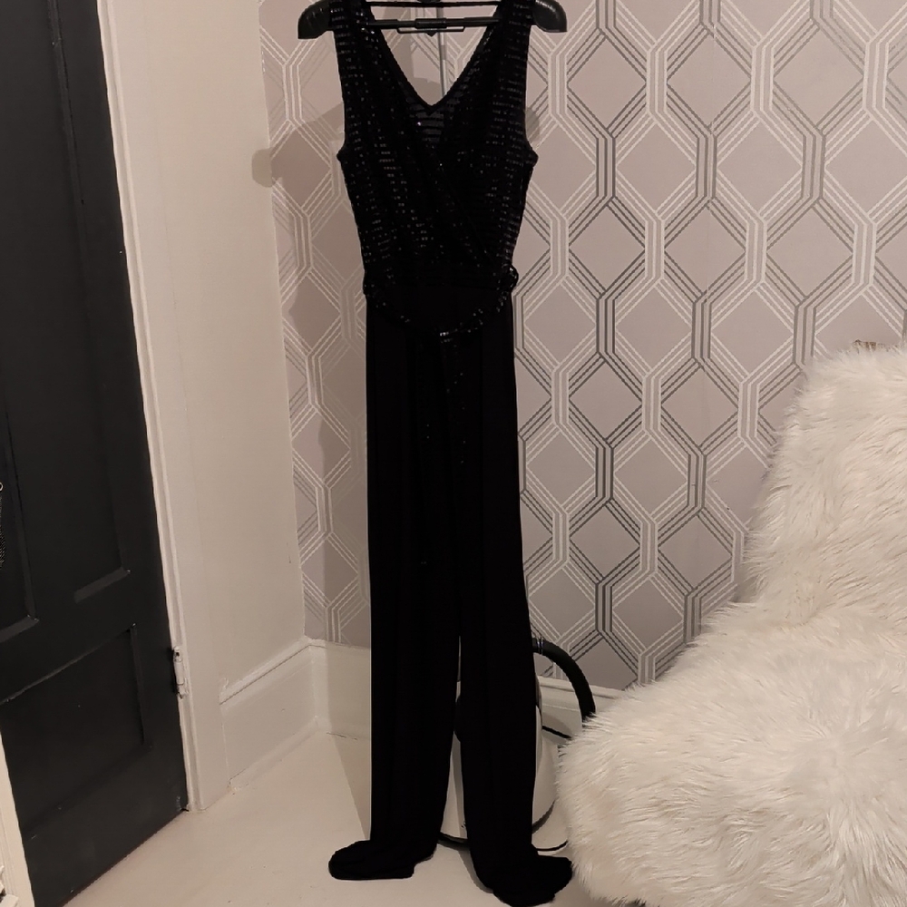 Tahari Sleek Black Jumpsuit